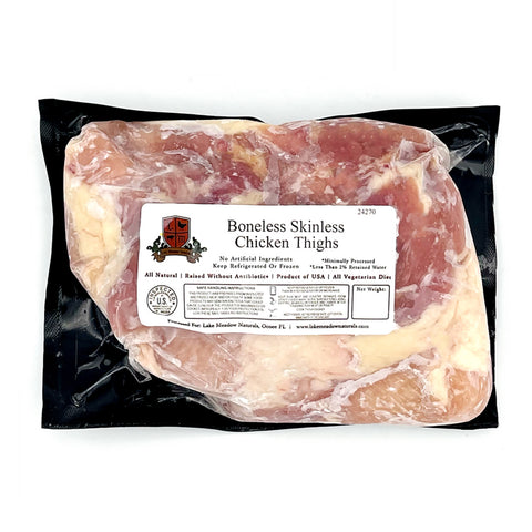 Muslos de pollo deshuesados y sin piel