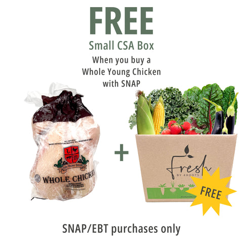 SNAP EBT Exclusive Offer: Whole Young Chicken + FREE Small CSA Box