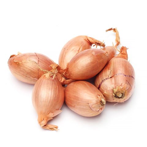 Certified Organic Shallots with smooth skin and rich flavor – ideal for gourmet cooking, sauces, and dressings