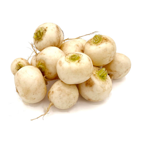 1 lb of Tokyo Turnips without Greens. Locally grown at the 4Roots Farm Campus in Orlando, Florida.