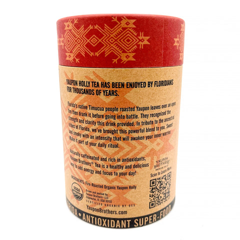 Package of Fire Roasted Warrior Tea on white – energizing, fire-kissed tea with deep roasted flavor and adaptogenic herbs for strength and focus