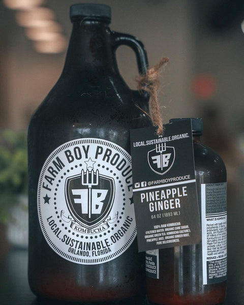 Pineapple Ginger Kombucha - Fresh by 4Roots