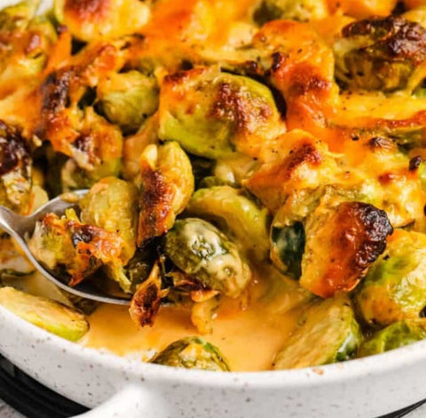 Baked Brussels Sprouts au Gratin