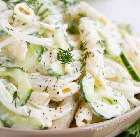 Creamy Cucumber Pasta Salad