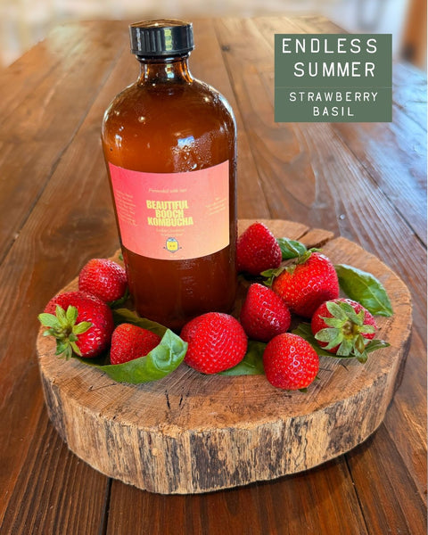 Endless Summer Strawberry Basil Kombucha