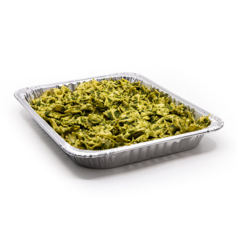 Pasta farfalle con pesto de albahaca