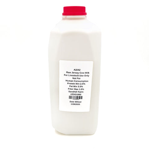 Enjoy the pure, farm-fresh taste of unpasteurized raw milk from Sandhill Farms in Florida. This half-gallon of locally produced milk comes straight from grass-fed cows, maintaining its natural enzymes and rich, creamy texture for a wholesome dairy experience.