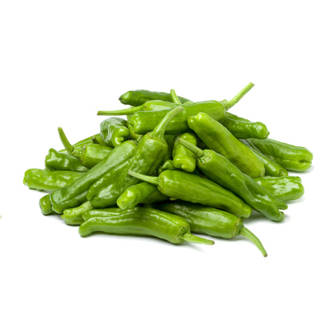 Organic Shishito Peppers grown locally at 4Roots Farm Campus in Orlando – fresh, green, and ready for pan-roasting or snacking