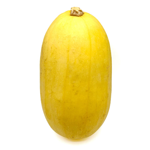 Certified organic Spaghetti Squash grown locally at Barefoot Farms in Florida. A versatile, nutrient-rich alternative to pasta with a mild, slightly sweet flavor. Perfect for healthy, gluten-free meals.