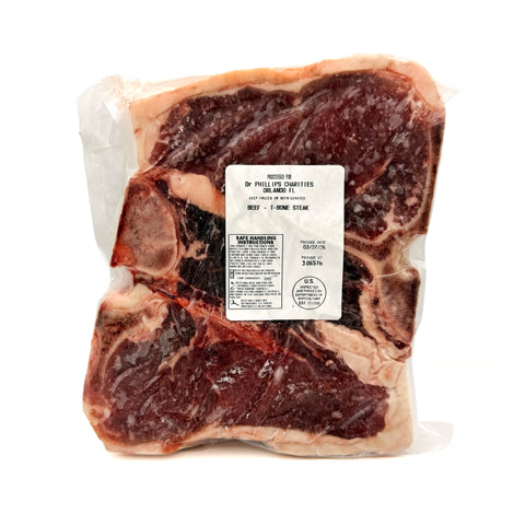 Dobby's Grand Champion T-Bone Steak from Fresh by 4Roots, premium local Florida beef from the 2025 Grand Champion Steer raised by South Lake 4-H.