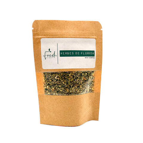 Herbes de Florida spice blend by Fresh by 4Roots made with farm fresh Florida-grown thyme, oregano, basil, rosemary, parsley, lavender and marigold